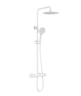Columna de ducha inverter r blanca maneta Helios Radio IO