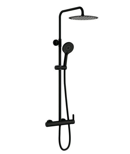Columna de ducha negra inverter r maneta RHIO/TARSIO IO