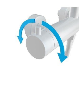 Columna de ducha blanca inverter r maneta Cassio IO