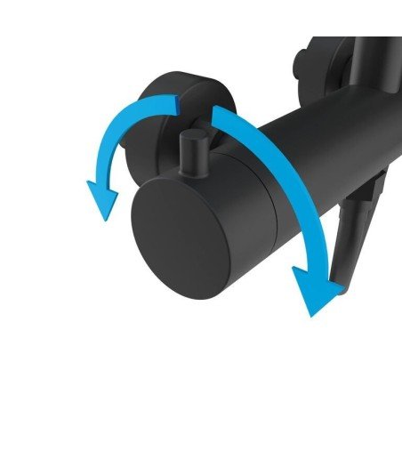 cColumna de ducha negra inverter r maneta Dior IO