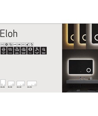 Espejo led modelo Eloh | Rectangular con aumento