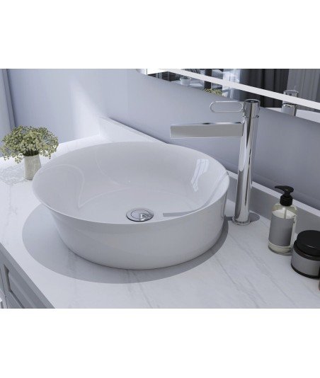 Grifo plata caño alto de lavabo en Dior | Envío urgente