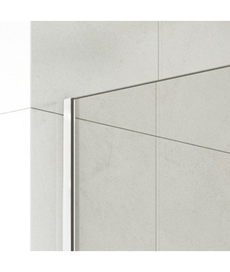▷ Mampara blanca fija más abatible con bisagras ▷ Screen White GME