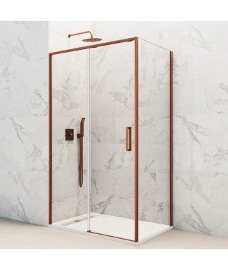 Mampara de ducha rectangular en cobre Twenty