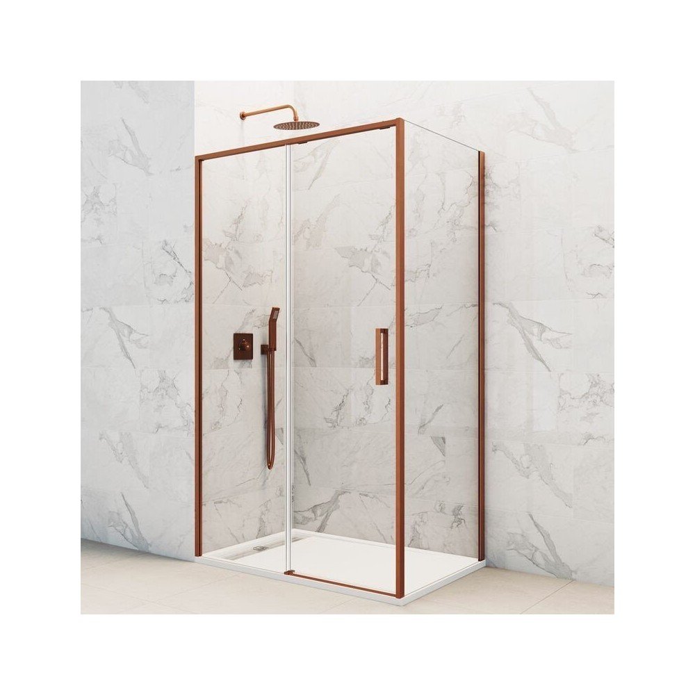 Mampara de ducha rectangular en cobre Twenty