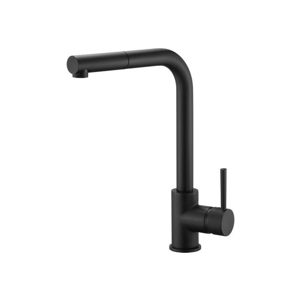 Grifo negro mate extraíble de cocina Malta IMEX - GCE006/NG