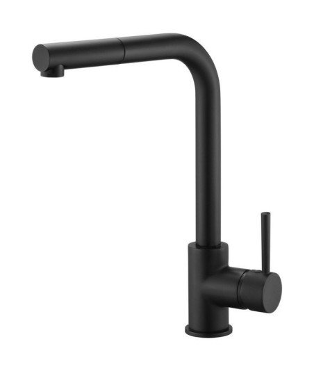 Grifo negro mate extraíble de cocina Malta IMEX - GCE006/NG