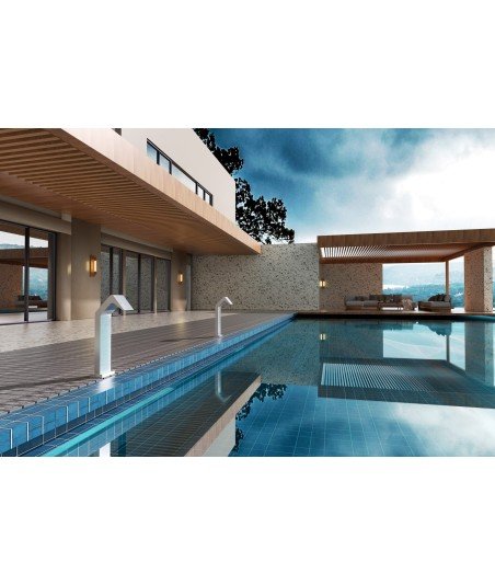 Rociador cascada de piscina 15cm acero Niágara
