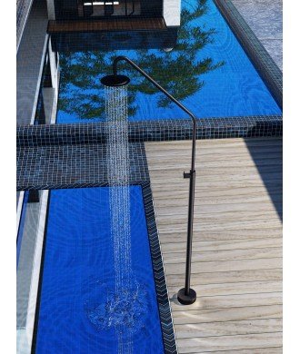 Ducha de piscina negro mate Alaska