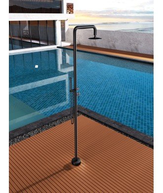 Ducha de piscina negro mate Florida