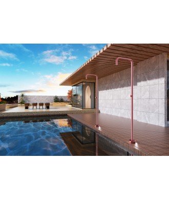 Ducha de piscina utah acero s.316 rosa coral