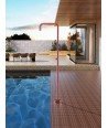 Ducha de piscina utah acero s.316 rosa coral