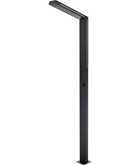 Ducha de piscina negro mate Sense led light