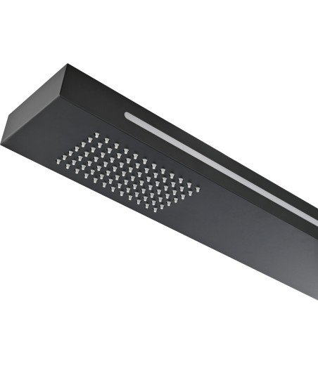 Ducha de piscina negro mate Sense led light