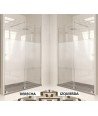 Mampara de ducha corredera en acero inox. sin perfiles ✅ Modelo Bron