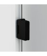 Mampara de 1 puerta negra abatible bisagras pared Glass