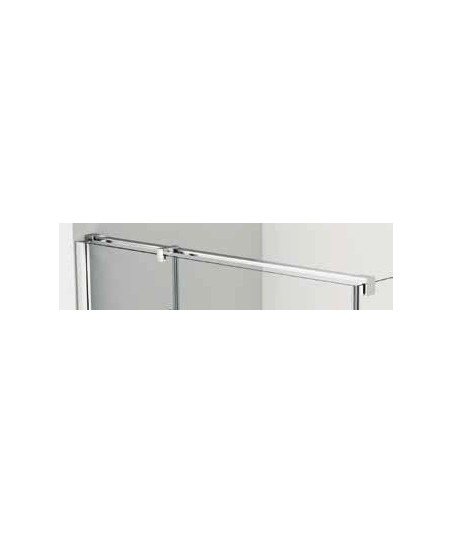 Mampara rectangular fijo y abatible con bisagras más lateral fijo Glass