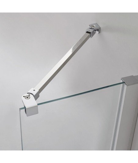 Mampara de ducha dos fijos y dos puertas abatibles bisagras Glass