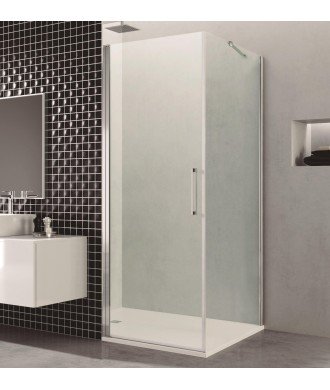 Mampara rectangular 1 puerta abatible | más un lateral fijo Open