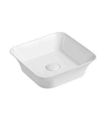 Lavabo sobre encimera de cerámica blanco brillo Moi 35