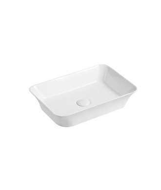 Lavabo sobre encimera de cerámica blanco brillo Moi 49