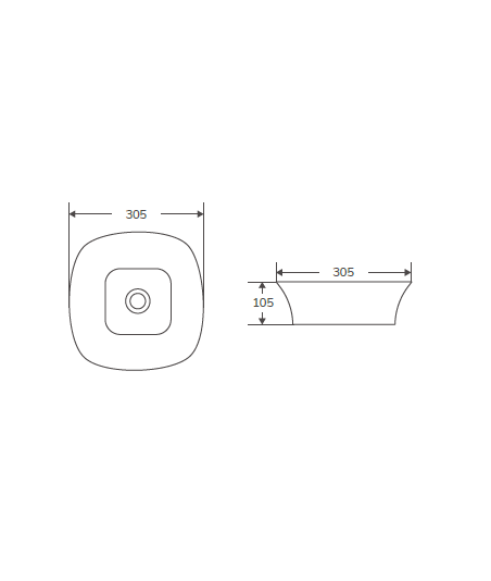 Lavabo sobre encimera de cerámica blanco brillo Art 30