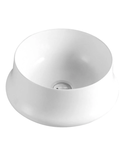 Lavabo sobre encimera de cerámica blanco brillo Lusso 40
