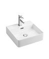 Lavabo sobre encimera de cerámica blanco brillo Vento 42