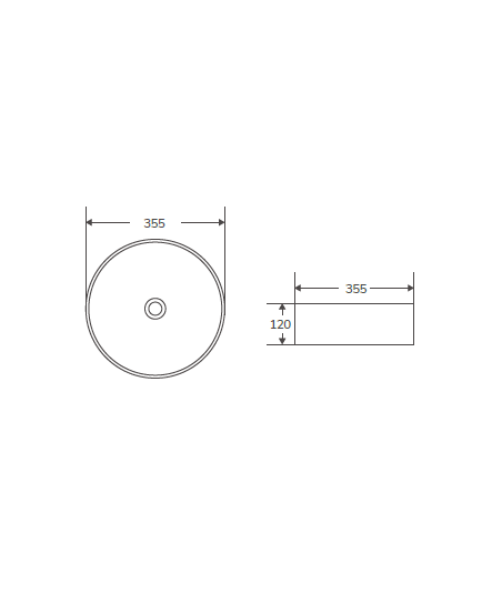 Lavabo sobre encimera de cerámica blanco brillo Spin 35