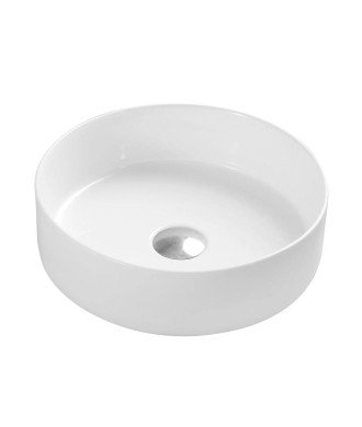 Lavabo sobre encimera de cerámica blanco brillo Spin 35
