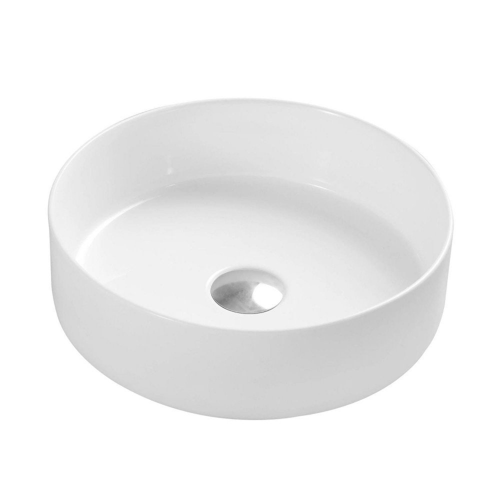 Lavabo sobre encimera de cerámica blanco brillo Spin 35