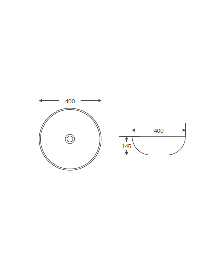 Lavabo sobre encimera de cerámica blanco brillo Spin 40