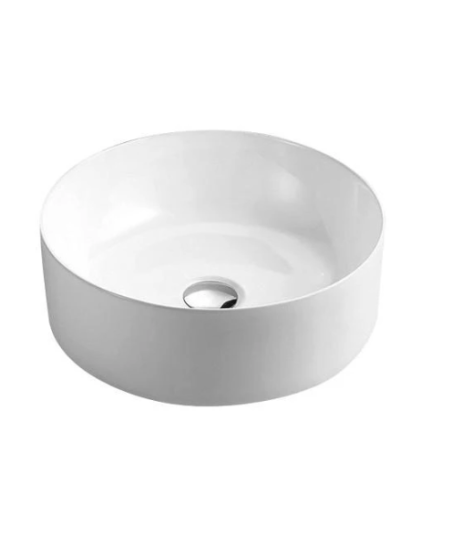 Lavabo sobre encimera de cerámica blanco brillo Spin 41