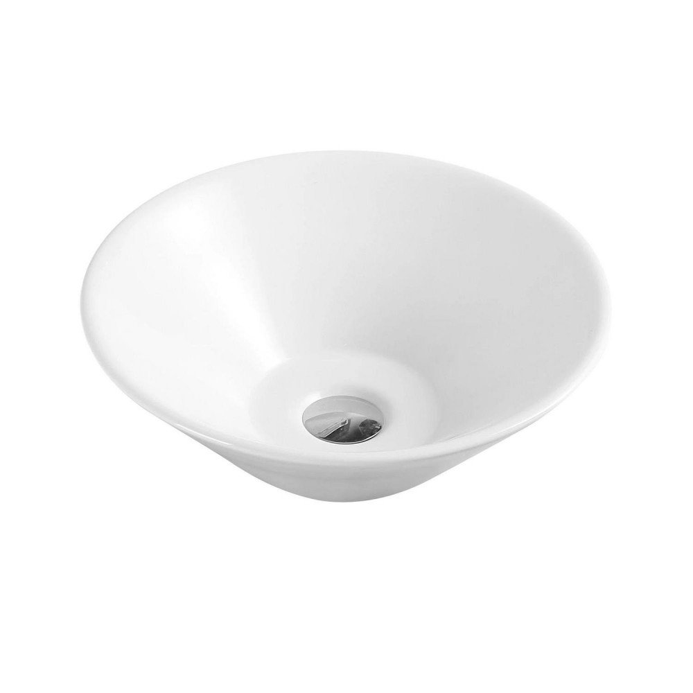 Lavabo sobre encimera de cerámica blanco brillo Spin 43 B