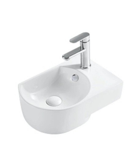 Lavabo sobre encimera de cerámica blanco brillo Mini 41 R