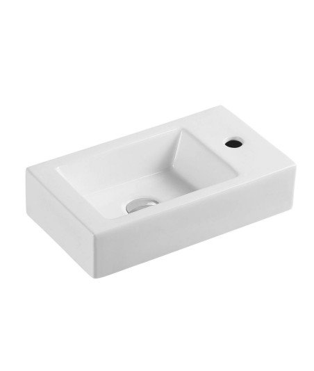 Lavabo sobre encimera de cerámica blanco brillo Mini 45 R