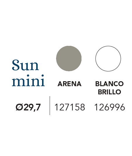 Lavabo sobre encimera de cerámica Sun mini