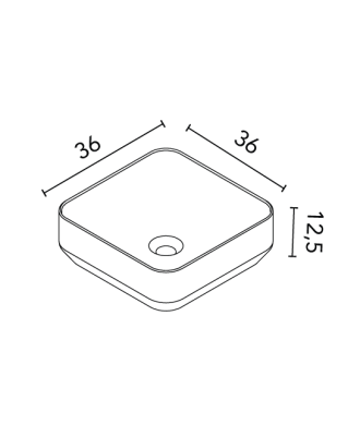 Lavabo sobre encimera de cerámica blanco brillo Zala | Royo