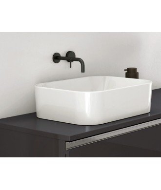 Lavabo sobre encimera de cerámica blanco brillo Zala | Royo