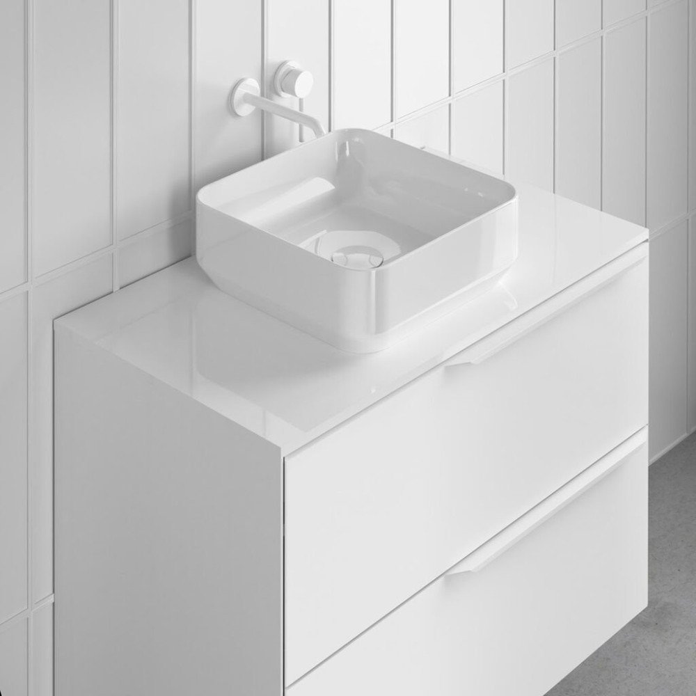 Lavabo sobre encimera de cerámica blanco brillo Zala | Royo
