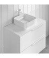 Lavabo sobre encimera de cerámica blanco brillo Zala | Royo