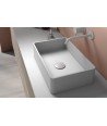 Lavabo sobre encimera blanco mate de solid surface Taos