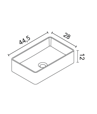 Lavabo sobre encimera blanco mate de solid surface Taos