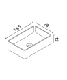 Lavabo sobre encimera blanco mate de solid surface Taos
