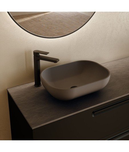 Lavabo sobre encimera mate de cerámica Block