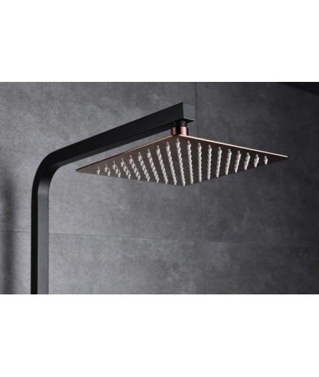 Columna negra y oro rosa ducha Suecia IMEX