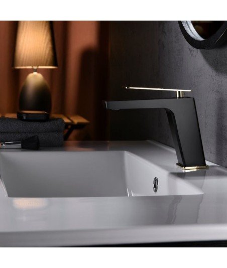 Grifo negro y oro rosa lavabo Suecia IMEX