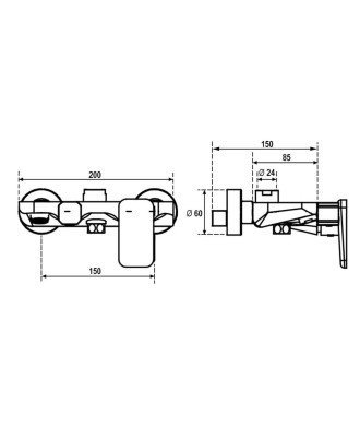 Columna Monomando Round Dual Plus