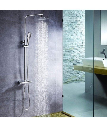 Columna Termostática Cuadrada Tacto Frio 75-125 Cm