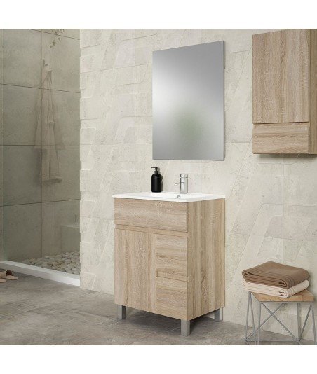 Conjunto De Baño Basic 70 Cambrian 2 Caj Y Puerta Patas